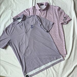 GOLF shirts making par in pink! Two Turtleson men’s polos!
